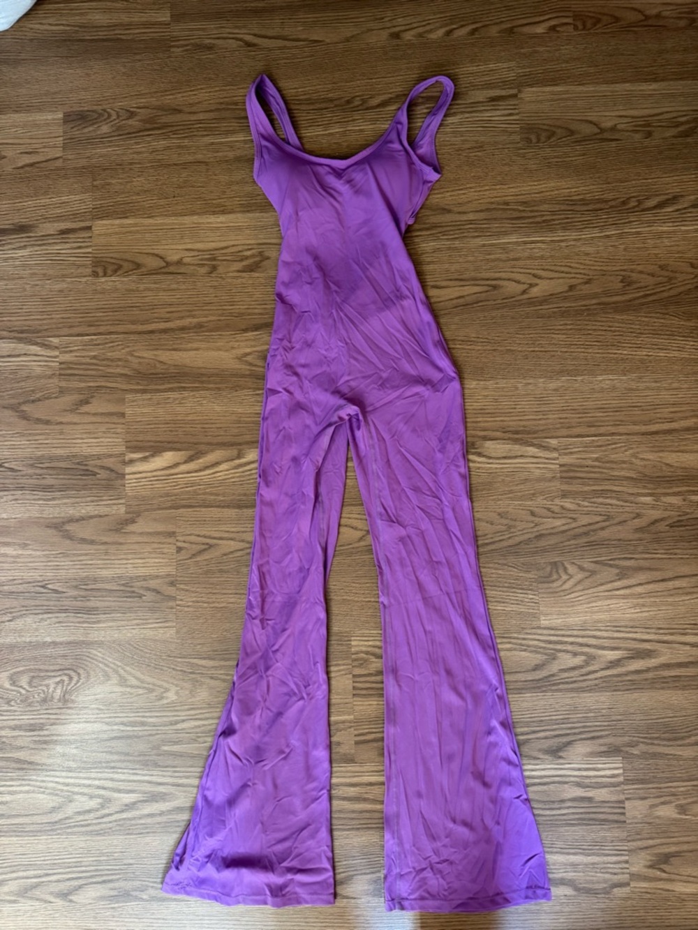 Purple Sleeveless Flared Jumpsuit